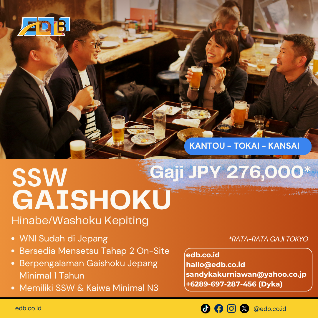 lowongan ssw gaishoku untuk yang sudah di jepang